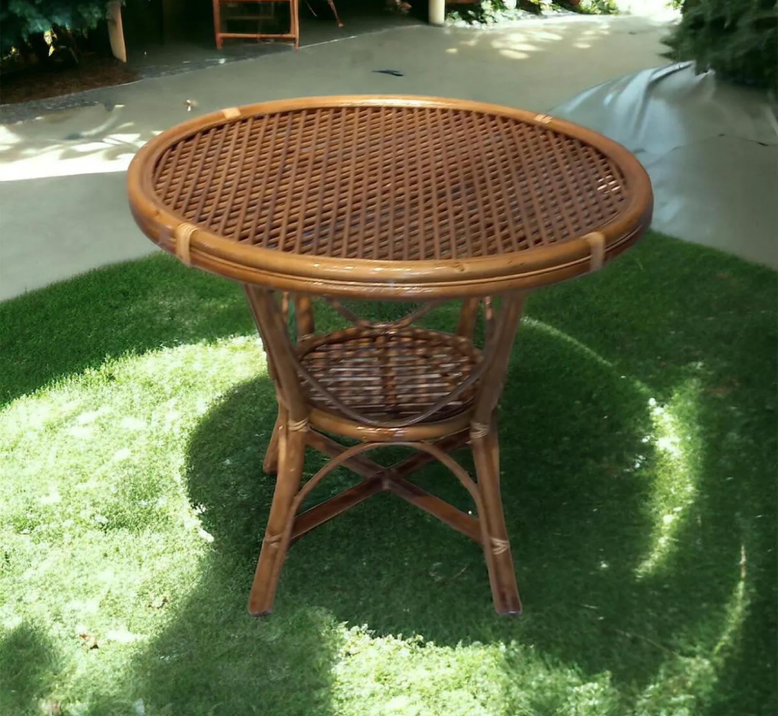 Runder Bambustisch 80 cm Runder Bambustisch 80 cm