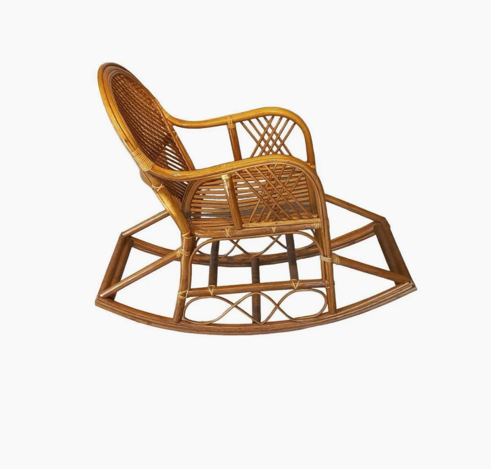 Bamboo Rocking Chair Medium Size