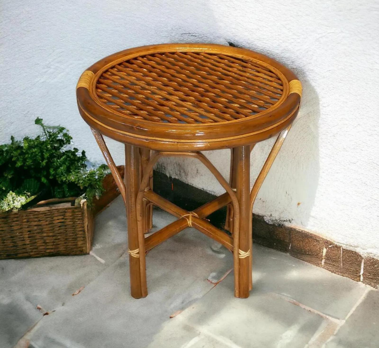 Bamboo Round Coffee Table 50 cm